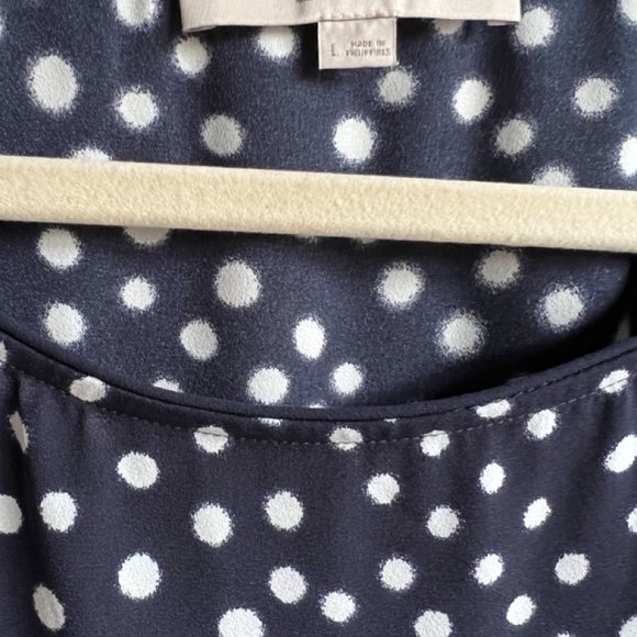 Navy Mixed Print Blouse - Picture 3 of 4